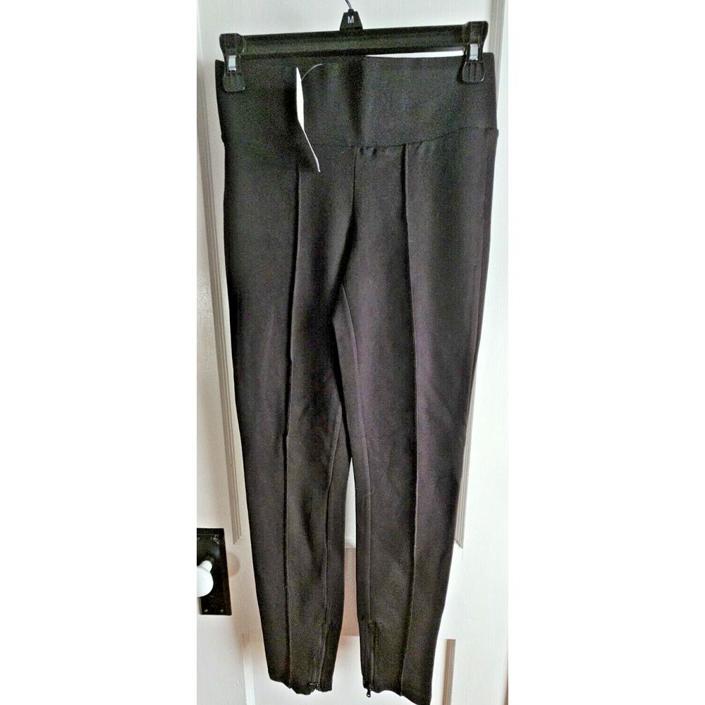 NWT Blue‎ Rain francesca's black centerseam zip leg pullon pants jegging woman S